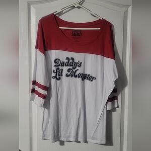 Torrid Red and White Daddy's Lil Monster Tee